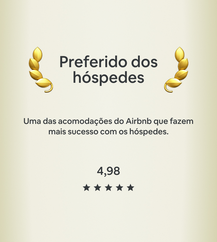 Credenciais de "Preferido dos hóspedes" do airbnb.